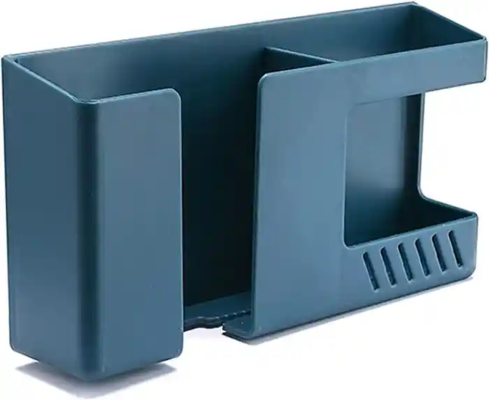 Wall Hanging Box TV Air Conditioner Remote Control Storage Box Hole Free and Traceless Mobile Phone Charging Wall Hanging Shelf